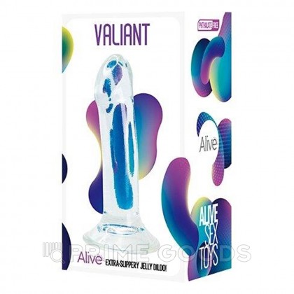 Фаллоимитатор Valiant Jelly прозрачный от Alive (16×4,5 см) от sex shop primegoods фото 7