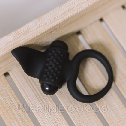 Эрекционное виброкольцо Lingus черное от Adrien lastic от sex shop primegoods фото 3