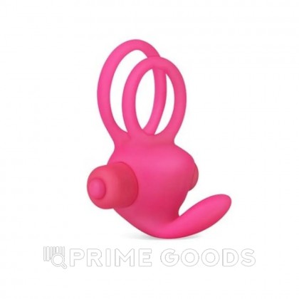 Эрекционное виброкольцо Power DUO clit cockring (розовый) от sex shop primegoods фото 4