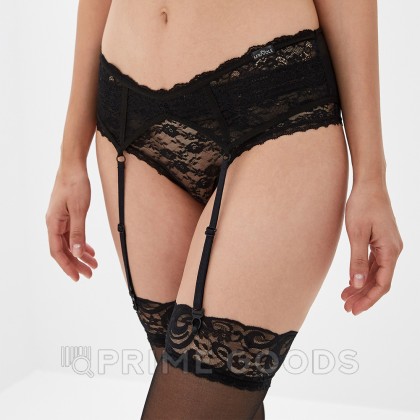 Возбуждающий пояс для чулок из черного кружева с регулятором (Hold on love) (L/XL) от sex shop primegoods