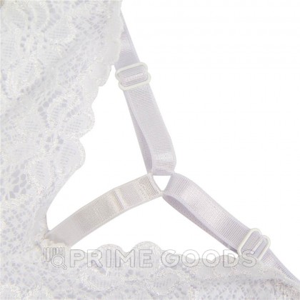 Трусики-танга женские с цветочным принтом белые (размер 3XL-4XL) от sex shop primegoods фото 5