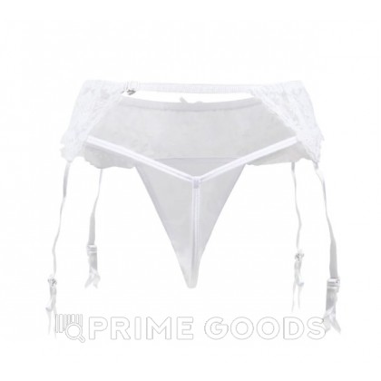 Кружевная подвязка белая (M) от sex shop primegoods фото 2