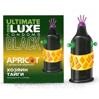 LUXE BLACK ULTIMATE ХОЗЯИН ТАЙГИ - Презерватив с запахом абрикоса, 1 штука (черный) от sex shop primegoods