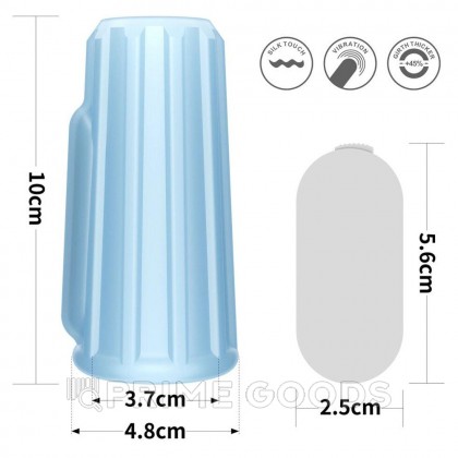 Насадка на пенис с вибрацией Ridge Knights Ring (10*3,7) голубая от sex shop primegoods фото 3