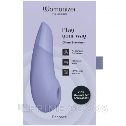Бесконтактный клиторальный стимулятор Womanizer Enhance с вибрацией, сиреневый от sex shop primegoods фото 2