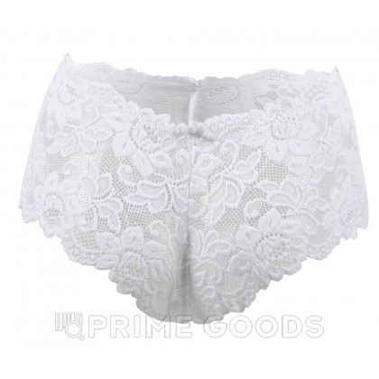 Трусики-шортики кружевные белые (M-L) от sex shop primegoods фото 4