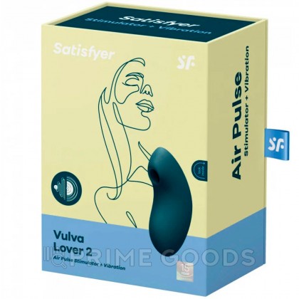 Вакуумный стимулятор клитора Satisfyer Vulva Lover 2 синий от sex shop primegoods фото 5