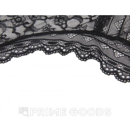 Трусики бразилиана Floral Lace черные (размер XS-S) от sex shop primegoods фото 2