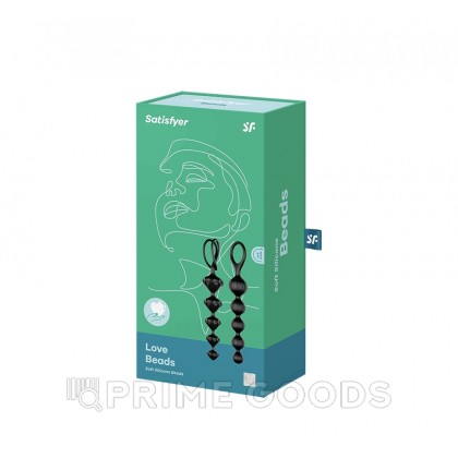 Набор анальных стимуляторов Satisfyer Love Beads black (2 шт) от sex shop primegoods фото 4