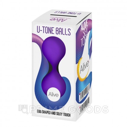 Вагинальные шарики Alive U-Tone фиолетовые от sex shop primegoods фото 4
