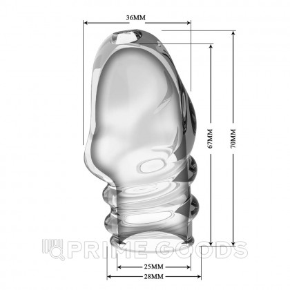 Насадка на головку пениса Jeremy, прозрачная от sex shop primegoods фото 3