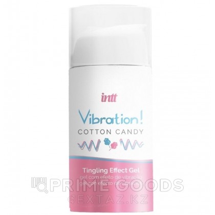 Возбуждающий гель с эффектом вибрации Vibration! Cotton candy (15 мл.) от INTT от sex shop primegoods