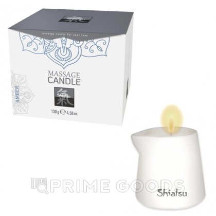 Массажные свечка с ароматом Амбра от Shiatsu 130 гр. от sex shop primegoods фото 4