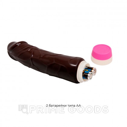 Вибратор-реалистик чёрный (20×3,9 см) от sex shop primegoods фото 5