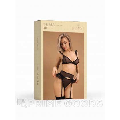 Комплект белья Le Frivole Muse в сетку, с крылышками, S-M от sex shop primegoods фото 2