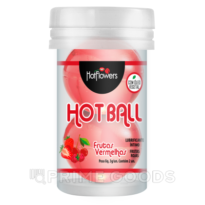 Лубрикант AROMATIC HOT BALL на масляной основе в виде двух шариков (аромат красных ягод) от sex shop primegoods фото 3