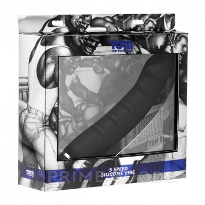 Ребристый анальный вибратор, 24 см - Tom of Finland Черный от sex shop primegoods фото 2