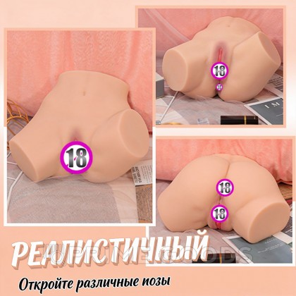 Реалистичный двойной мастурбатор Aiva (вагина+анус) от sex shop primegoods фото 11