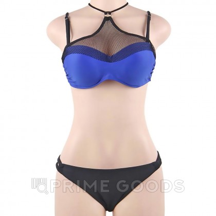 Купальник с завязками на шее Mesh Blue (XL) от sex shop primegoods фото 7
