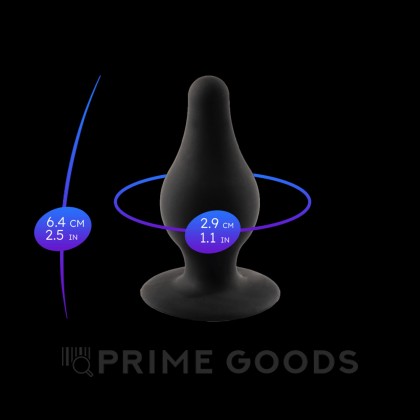 Анальный плаг черный MODEL 2 от SILEXD (XS: 6,4*2,5 см.) от sex shop primegoods фото 8
