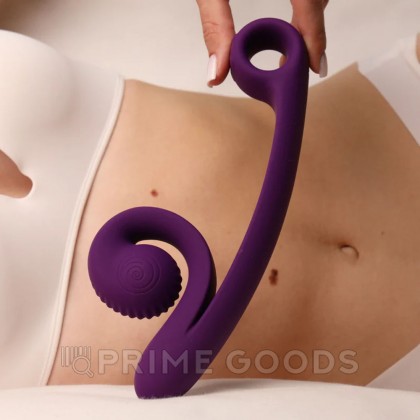 Вибратор для двойной стимуляции SVibe Snail CURVE фиолетовый от sex shop primegoods фото 8