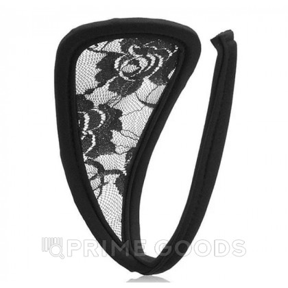 Стринги С с кружевной вставкой (черные) от sex shop primegoods фото 6