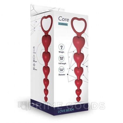 Анальная цепочка Love Beam (бордовый) от sex shop primegoods фото 2
