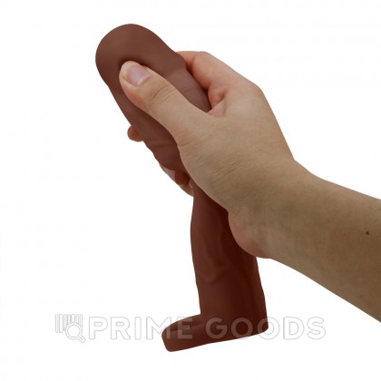 Реалистичная насадка на пенис Gerd, коричневый, 19,5 см  от sex shop primegoods фото 5