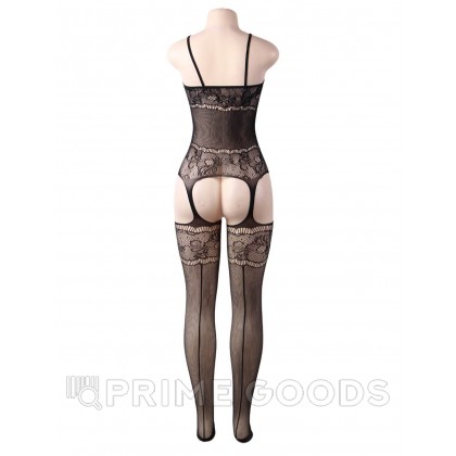 Боди-сетка черная с чулками (размер М) от sex shop primegoods фото 5