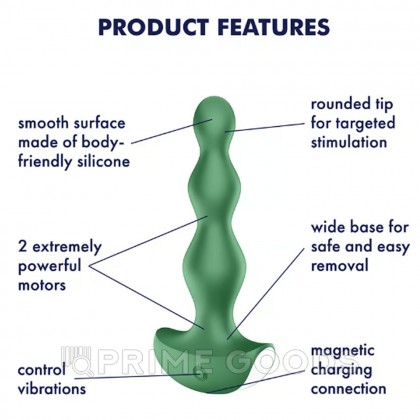 Виброплаг Satisfyer Lolli-Plug 2 зеленый от sex shop primegoods фото 4