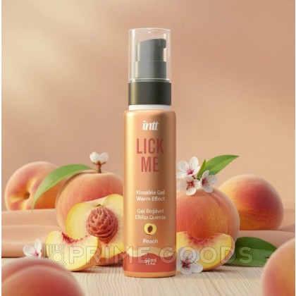 Гель со вкусом персика LICK ME с согревающим эффектом от INTT 50 мл от sex shop primegoods фото 4