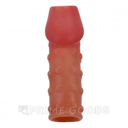 Насадка на пенис с рельефной поверхностью Pretty love, телесная от sex shop primegoods фото 2