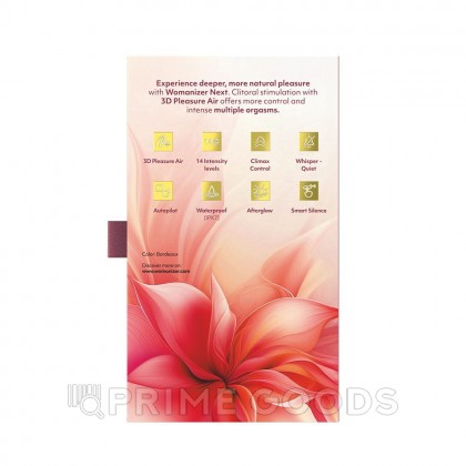 Бесконтактный клиторальный стимулятор Womanizer Next бордовый от sex shop primegoods фото 9