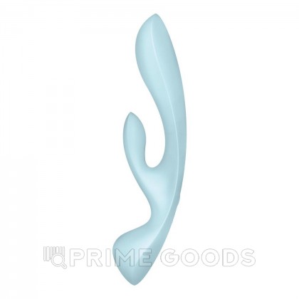 Вибратор-кролик Satisfyer Triple Oh светло-голубой от sex shop primegoods фото 8