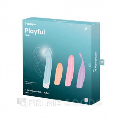 Вибропуля с 3 насадками Satisfyer Playful Four от sex shop primegoods фото 6