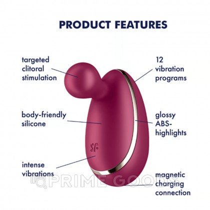 Стимулятор клитора Satisfyer Spot On бордовый от sex shop primegoods фото 6
