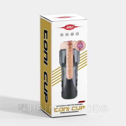 Реалистичный мастурбатор в тубе Toni с вибрацией от sex shop primegoods фото 4