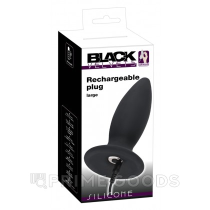 Black Velvets Анальная вибровтулка, L черная от sex shop primegoods фото 5