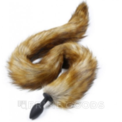 Силиконовый анальный плаг  хвостиком Fox tail от sex shop primegoods