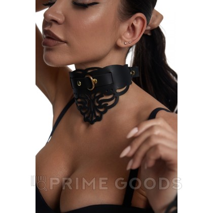 Чокер фигурный с узорами и золотой фурнитурой от sex shop primegoods фото 2
