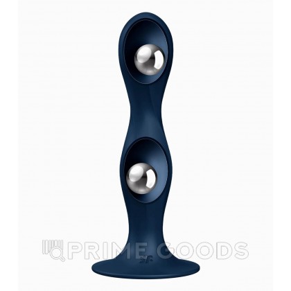 Утяжеленный фаллоимитатор Satisfyer Double Ball-R синий от sex shop primegoods фото 3