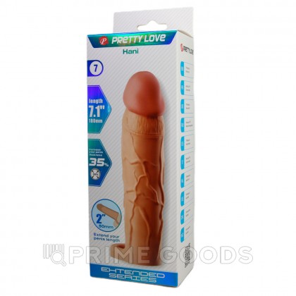 Реалистичная насадка на пенис Hani, 18 см, телесная от sex shop primegoods фото 5