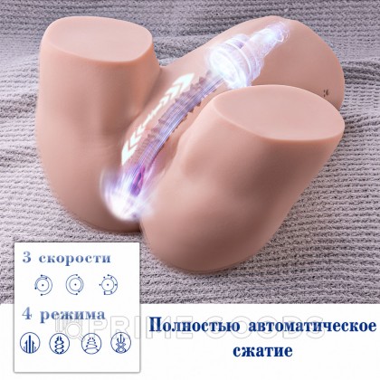 Реалистичный двойной мастурбатор с функцией фрикции Gina от sex shop primegoods фото 10