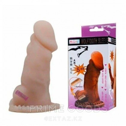 Насадка на пенис от Baile с вибрацией, светлый телесный (13,3×3,5 см) от sex shop primegoods фото 3