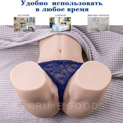 Реалистичный двойной мастурбатор с функцией фрикции Gina от sex shop primegoods фото 7