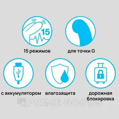 Вибратор Happy Rabbit Slimline G-Spot перезаряжаемый, черный от sex shop primegoods фото 6