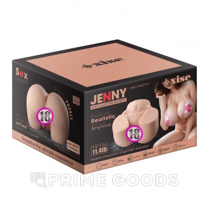 Реалистичный двойной мастурбатор Jenny (вагина+анус) от sex shop primegoods фото 5
