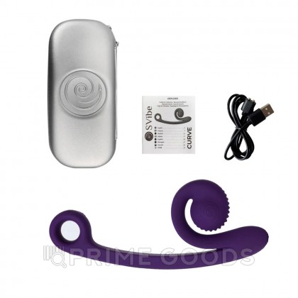 Вибратор для двойной стимуляции SVibe Snail CURVE фиолетовый от sex shop primegoods фото 11