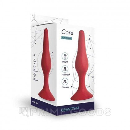 Анальная пробка Gravity, цвет бордовый (M) от sex shop primegoods фото 2