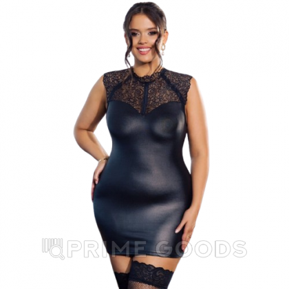 Кожаное платье с кружевом Ohyeah +стринги, 3XL-4XL от sex shop primegoods